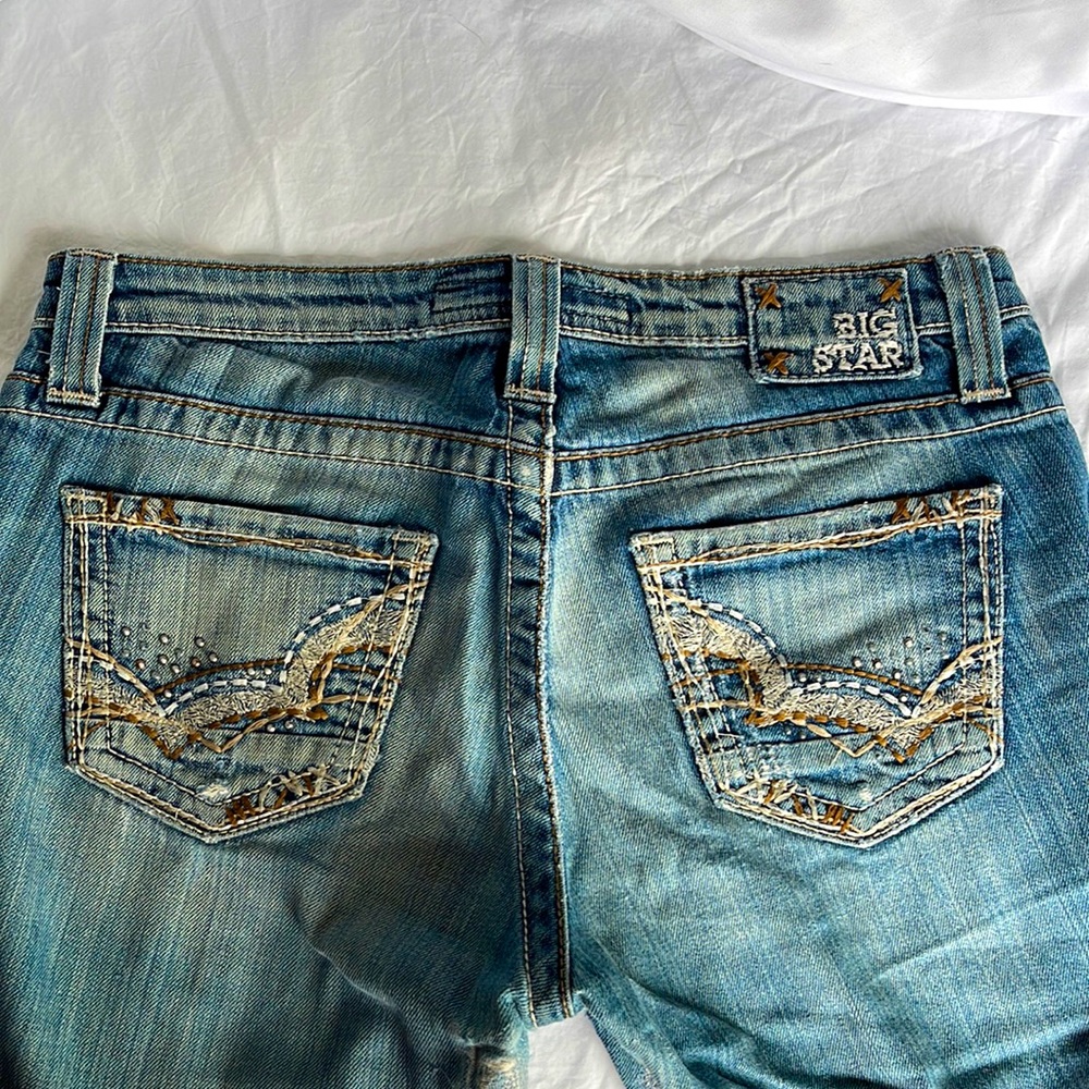 Worn in Big Star jeans. Size 28 - now 28P.